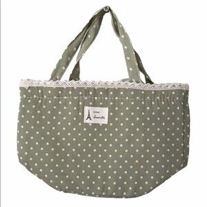 Mini Handmade Collapsible Green Bucket Bag